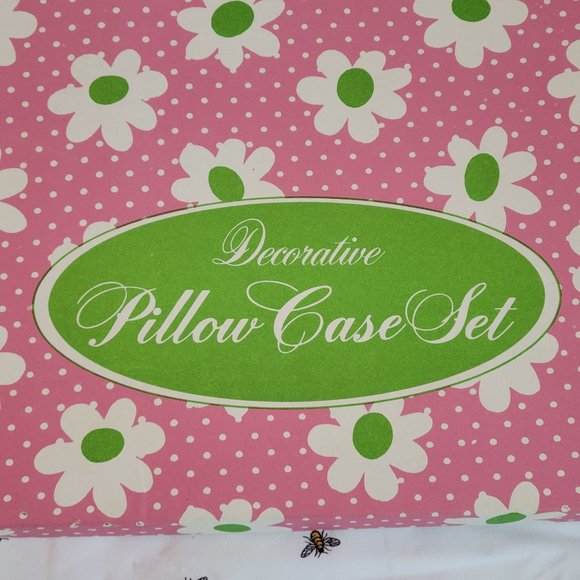 Pillow Case Boxed Set Mid Century, Embroidery, SEALED  USA - Picture 3 of 6